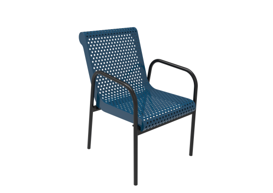 Perforated Steel Stacking Chair